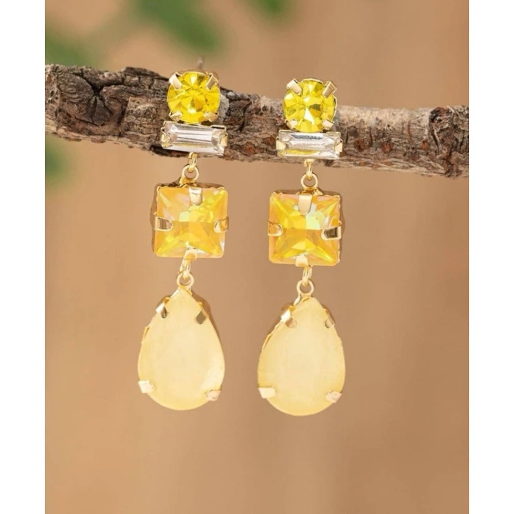 Rhinestone drop boutique earrings